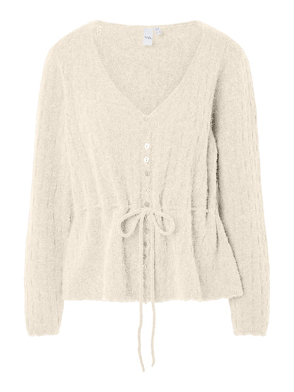YASMELLIS LS ALPACA KNIT CARDIGAN - PRISTINE