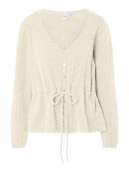 YASMELLIS LS ALPACA KNIT CARDIGAN - PRISTINE