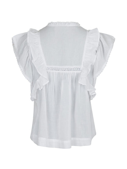 Jayla S Voile Top - White