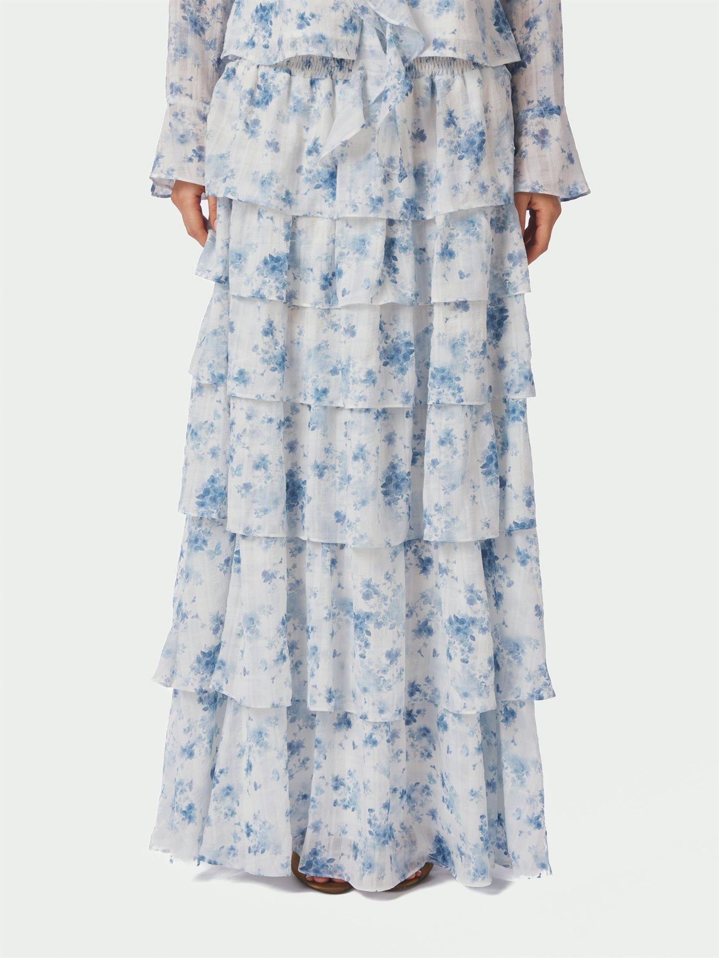 Morris Fleur Skirt - Blue Floral