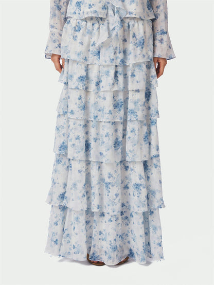 Morris Fleur Skirt - Blue Floral