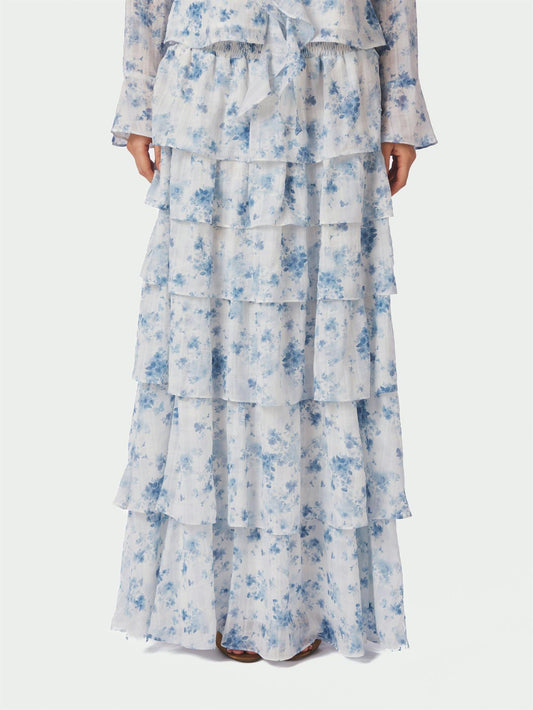 Morris Fleur Skirt - Blue Floral