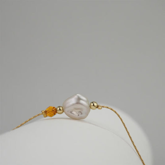 Dainty Coastal Glow Pearl Twist - Orange