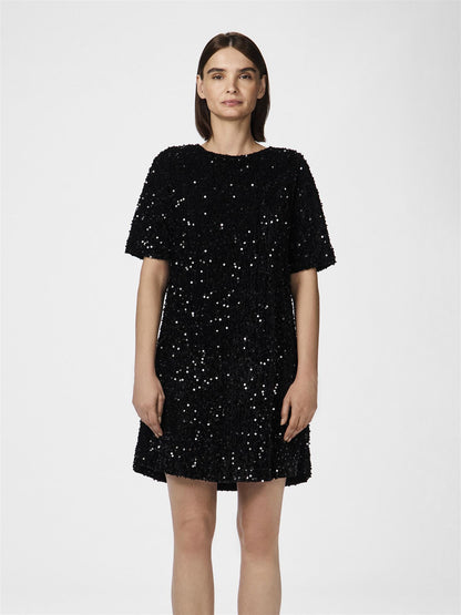 YASFUDSY SHORT DRESS - BLACK