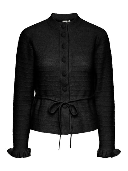 YASTHELLIS LS KNIT CARDIGAN - BLACK