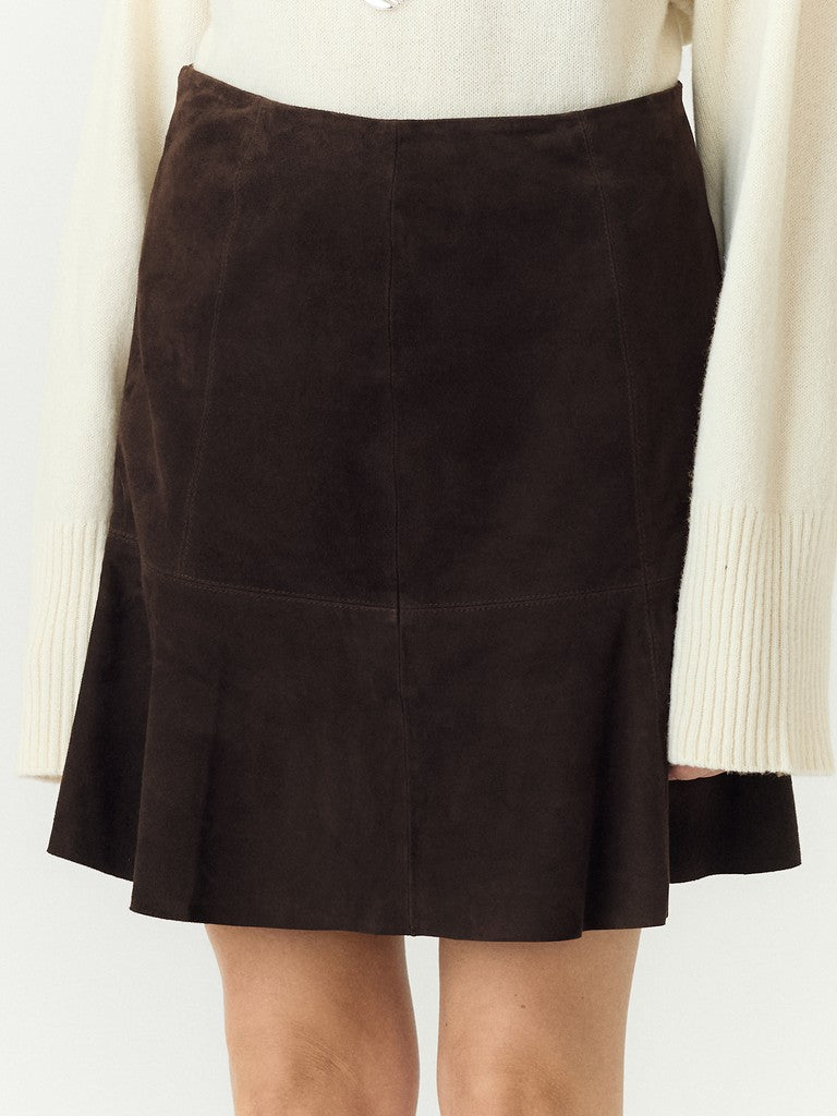 YASCOLLY SUEDE SKIRT - COFFEE BEAN