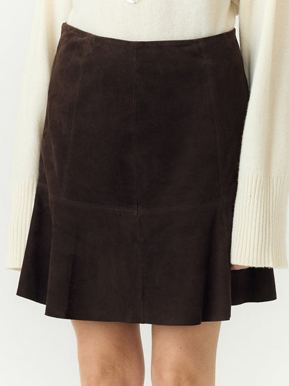 YASCOLLY SUEDE SKIRT - COFFEE BEAN