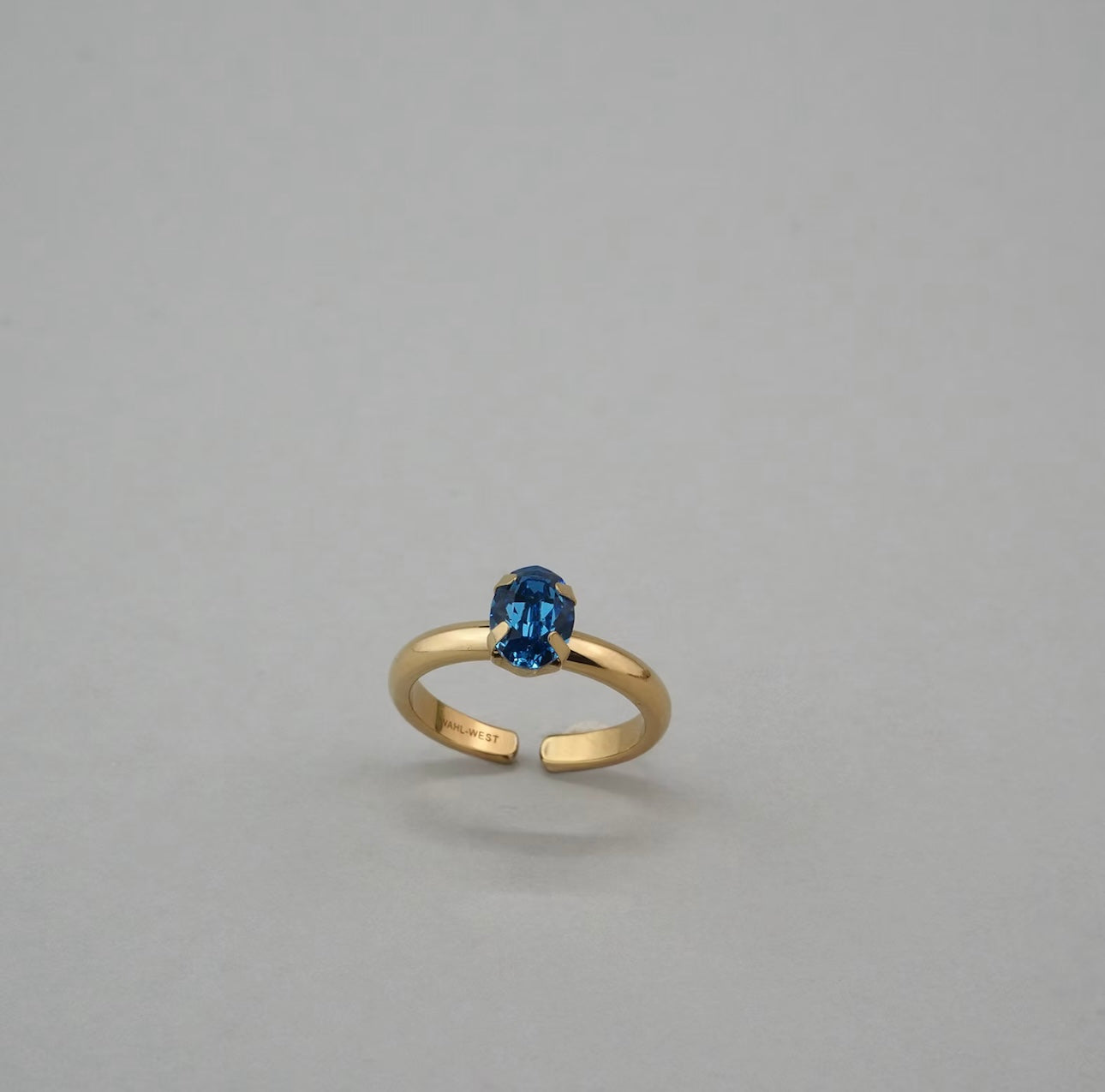 Oval Band Blue Ring