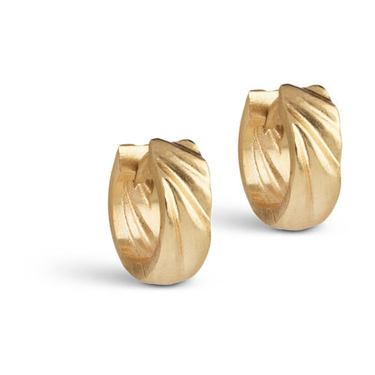 Wave Mini Hoops - Gold Plated