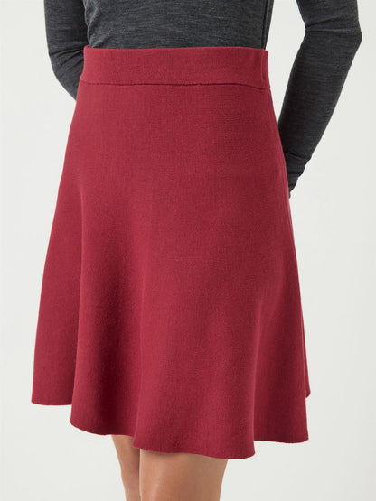 YASFONNY KNIT SKIRT - TIBETAN RED