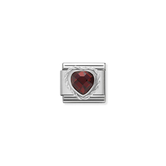 LINK, HEART-SHAPED RED STONE