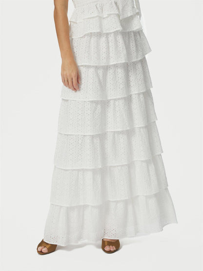 Morris Emb Skirt - Off-White