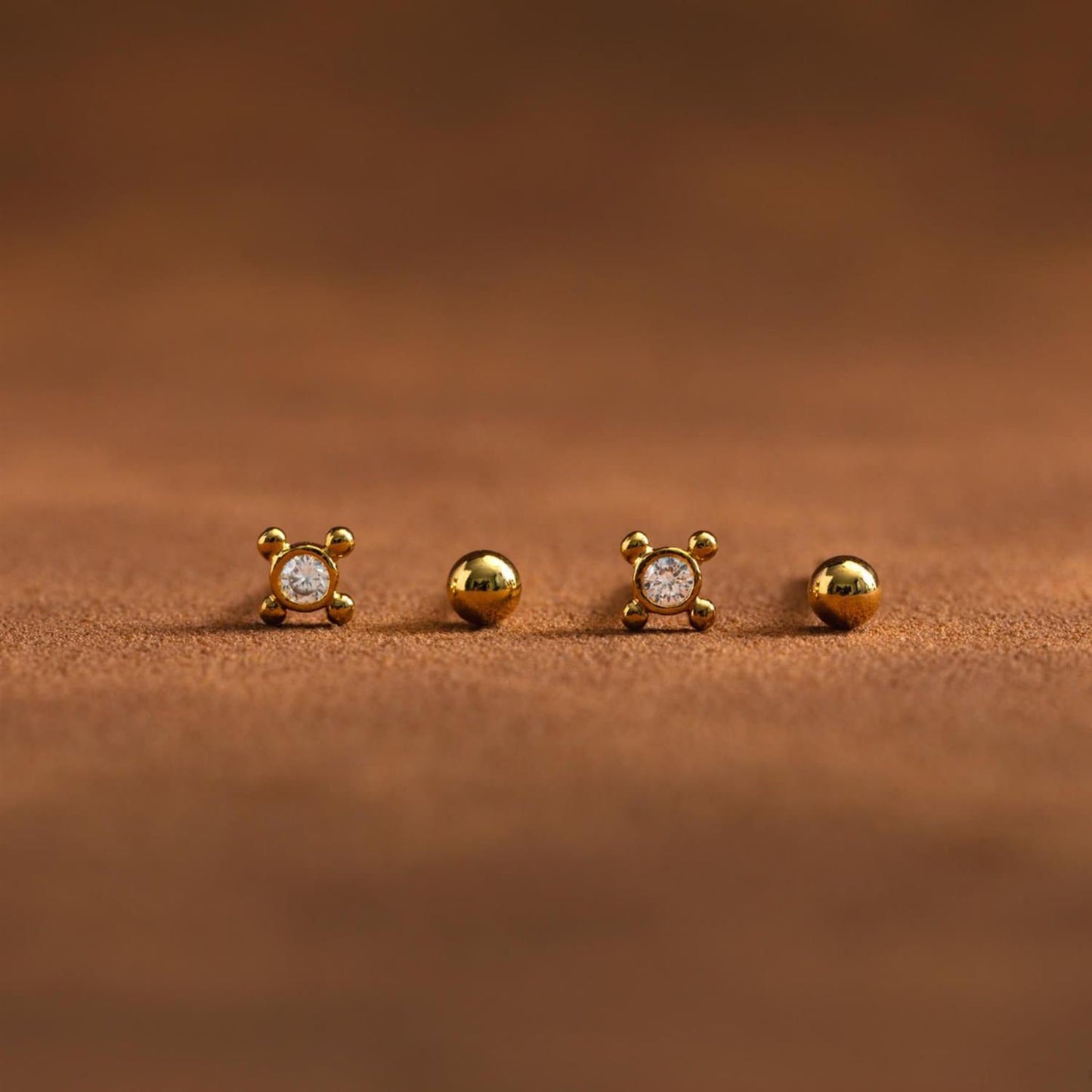 Mini coin hoop & stud earring 6 pack