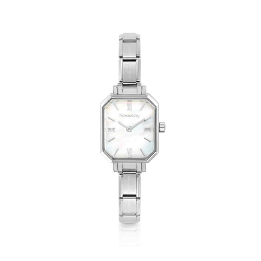 Rectangular Watch - Mother Pearl / Silver