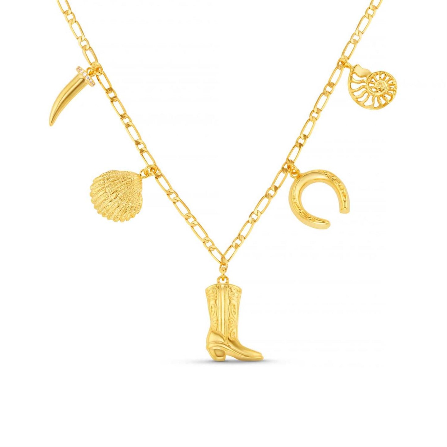 Eclectic western charm necklace