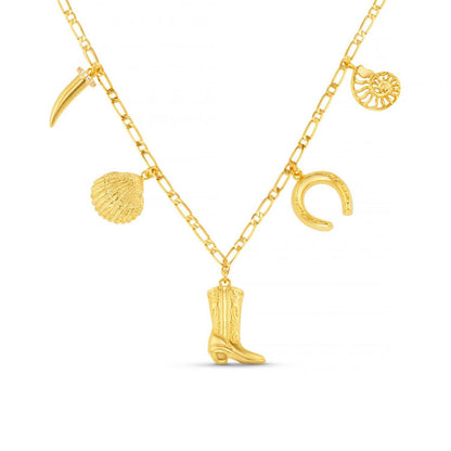 Eclectic western charm necklace