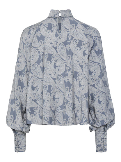 YASLIMOS LS BLOUSE - GRISAILLE