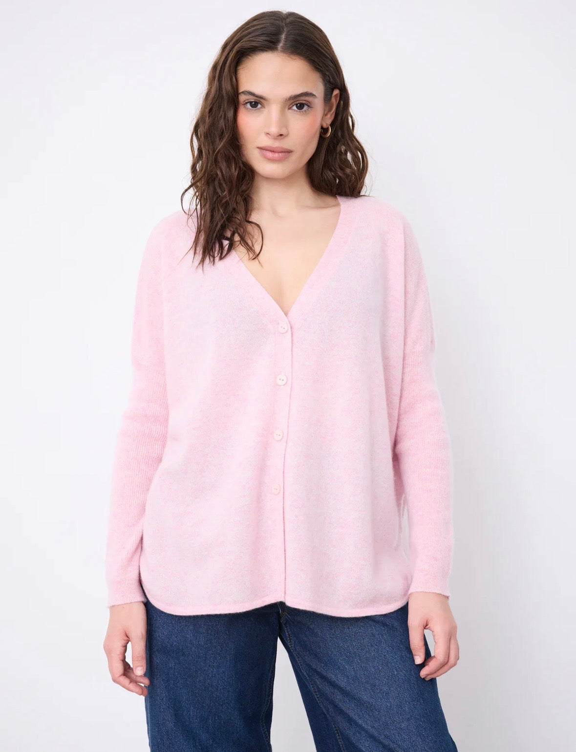 Alicia Cashmere Cardigan - Pivoine