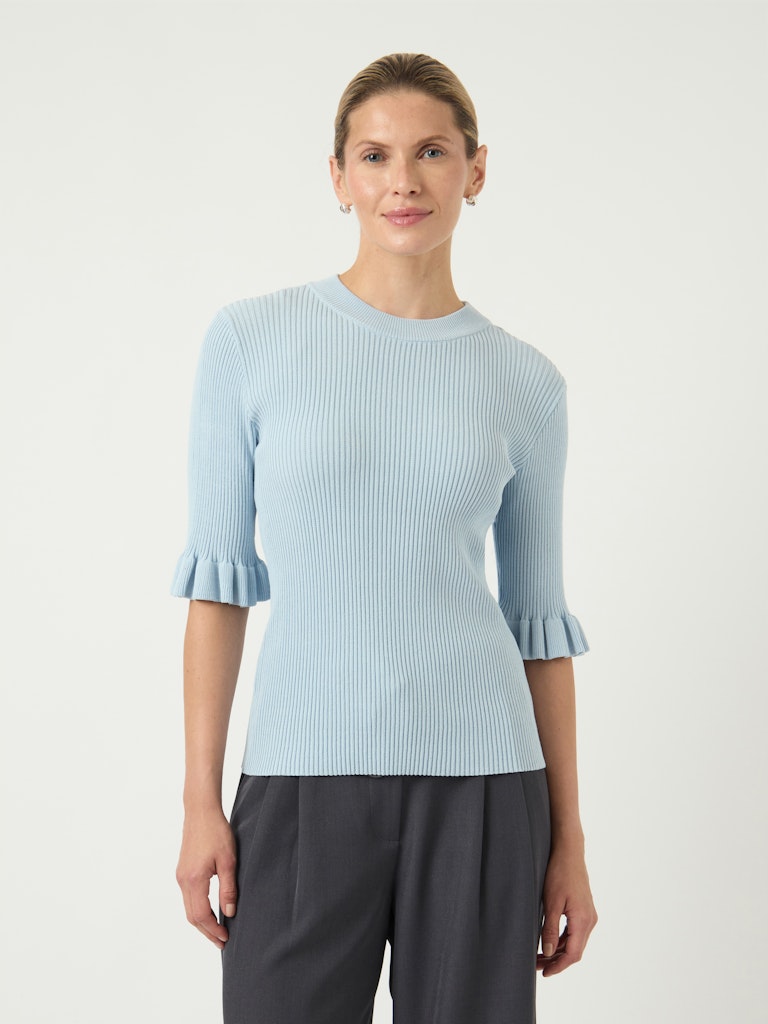 YASMIKLA SS KNIT TOP NOOS - SKYWAY