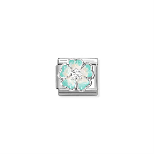 LINK, SILVER BIG TURQOISE FLOWER