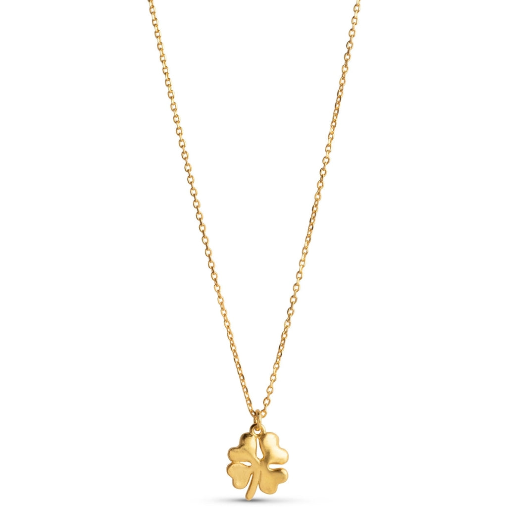 Organic Clover Gold Necklace