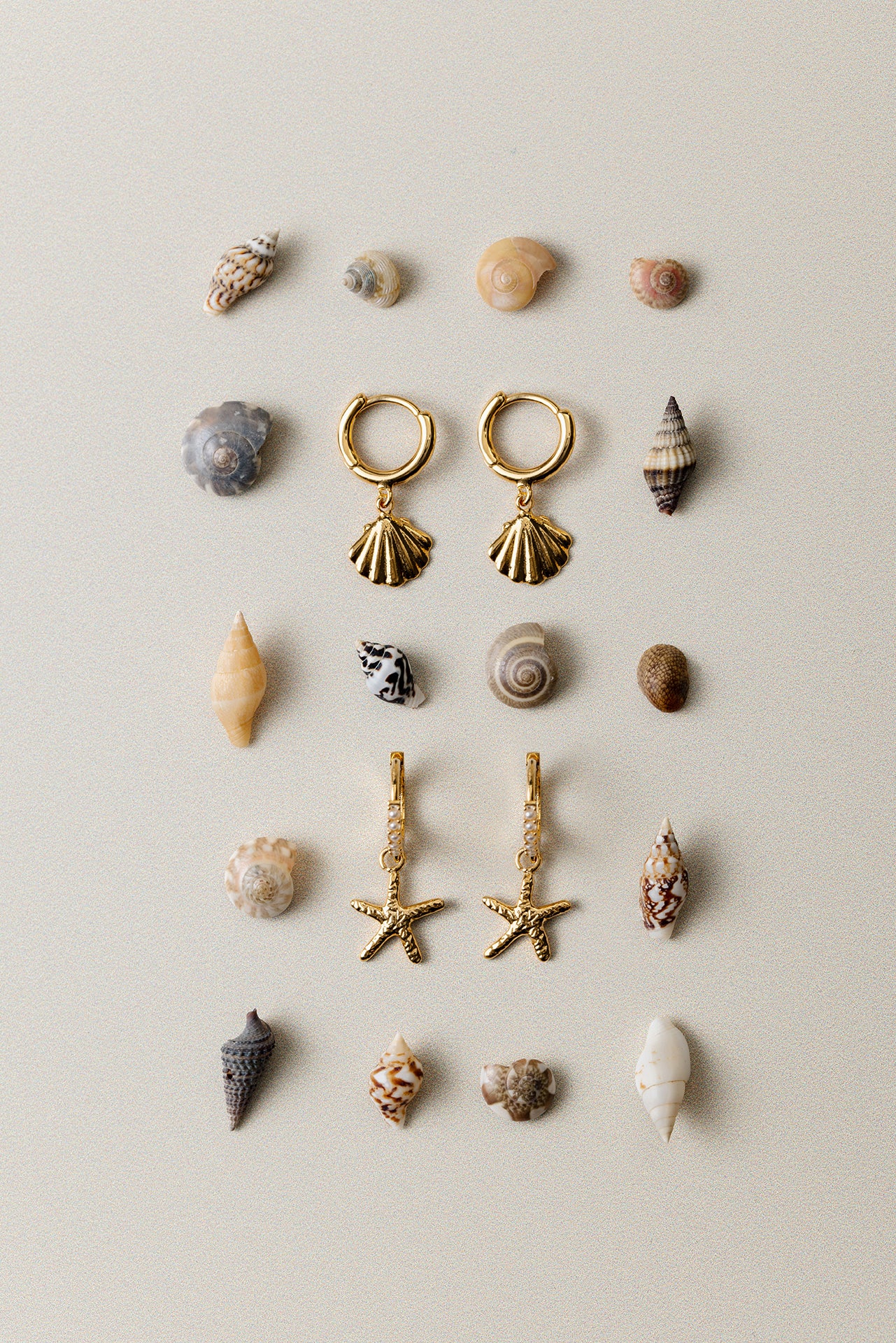 Starfish & Pearl Micro Hoops