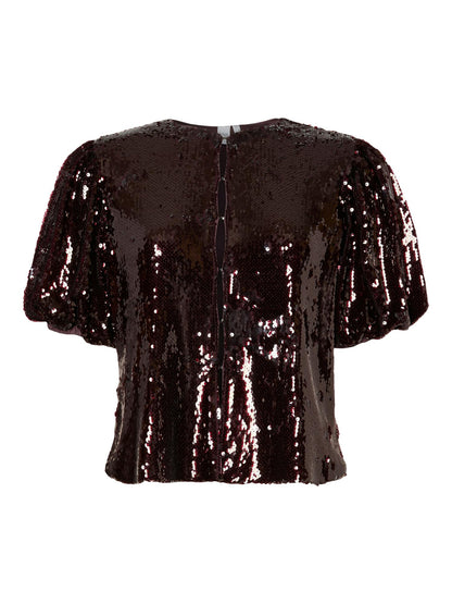 YASROYALINA 2/4 SEQUIN TOP - PORT ROYALE