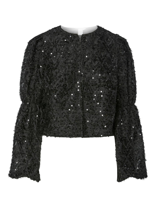 YASSERALA LS SHORT TOP - BLACK