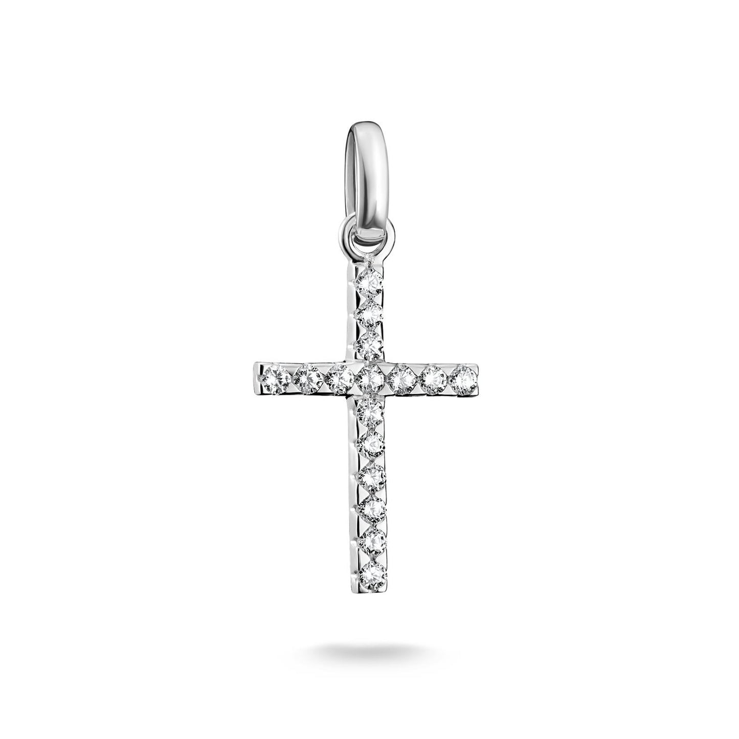 Charm Pendant Cross With Stones Connect silver