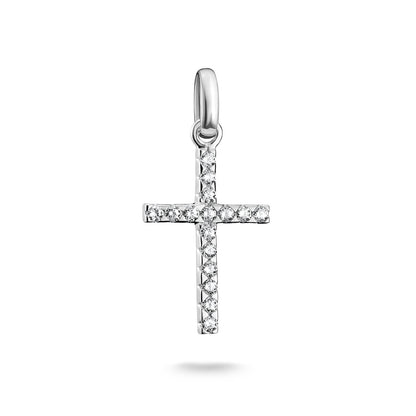 Charm Pendant Cross With Stones Connect silver