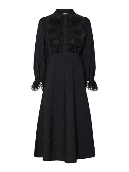 YASANISA LS LONG DRESS - BLACK
