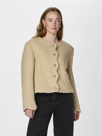 YASSERANA WOOL MIX JACKET - SANDSHELL