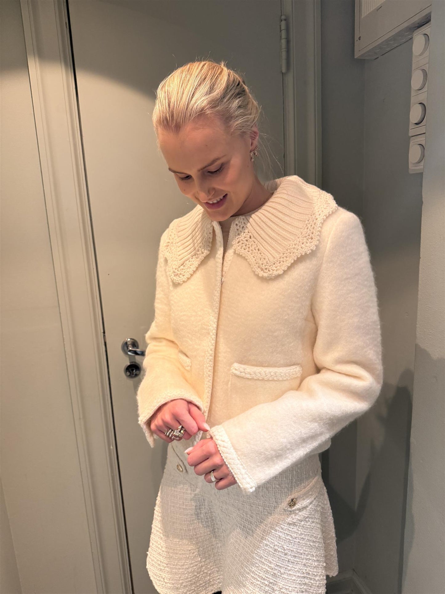 YASCARRIE LS WOOL BLEND JACKET - BIRCH