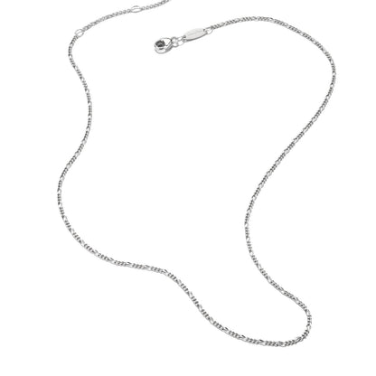 Charm Necklace Figaro Silver (40cm - 45cm)