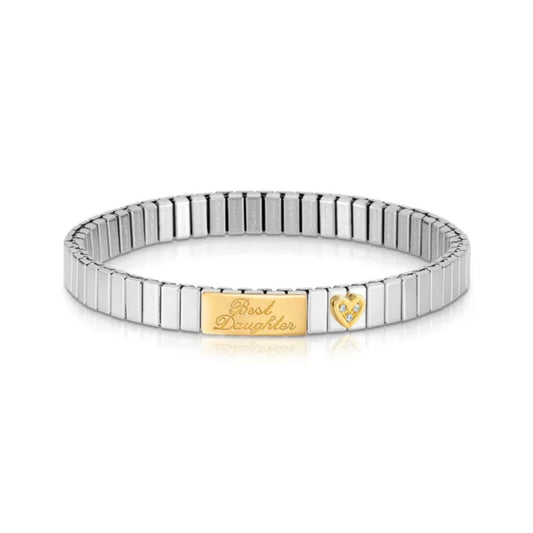 STRETCH BRACELET - BEST DAUGHTER IN GOLD