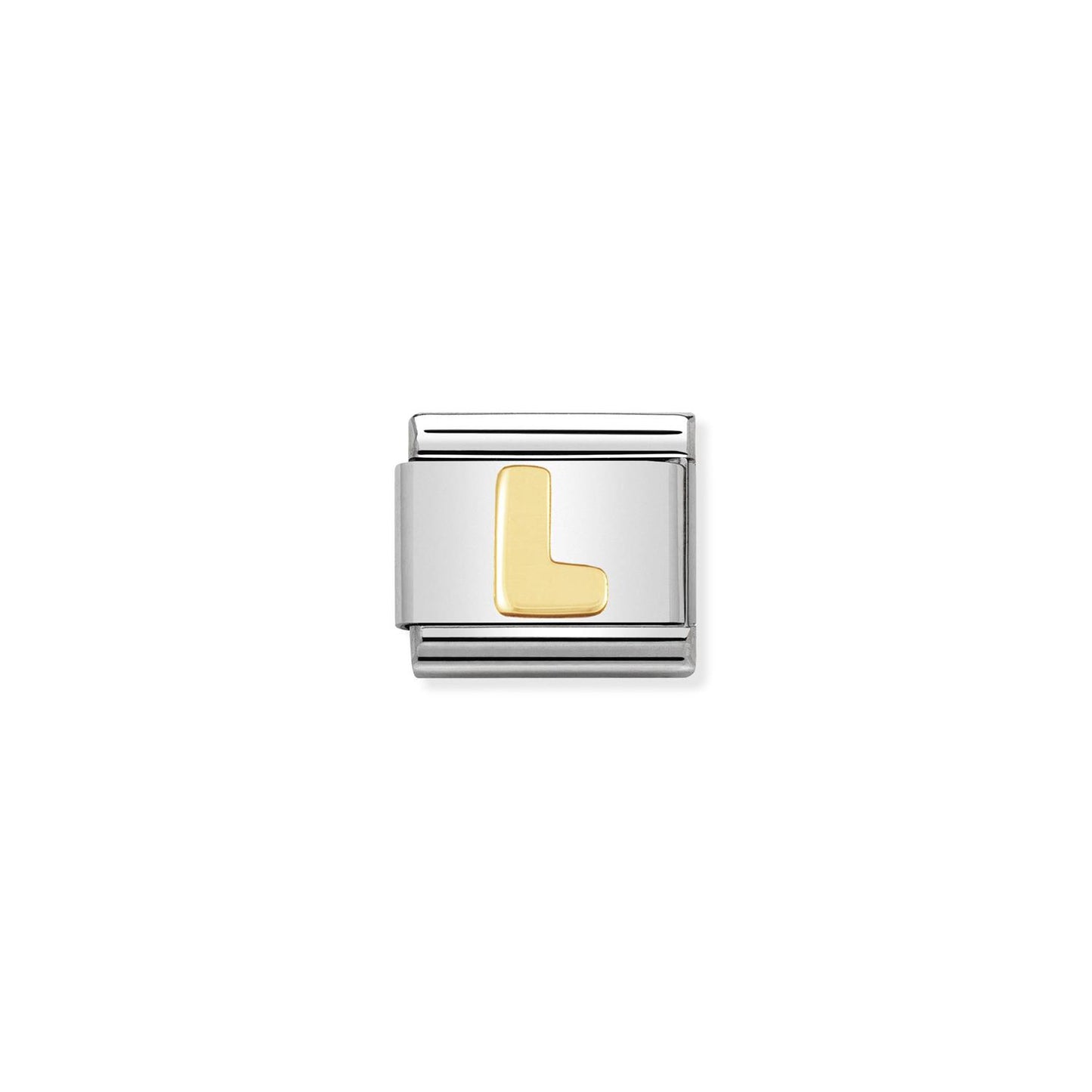 LINK, LETTER L IN YELLOW GOLD