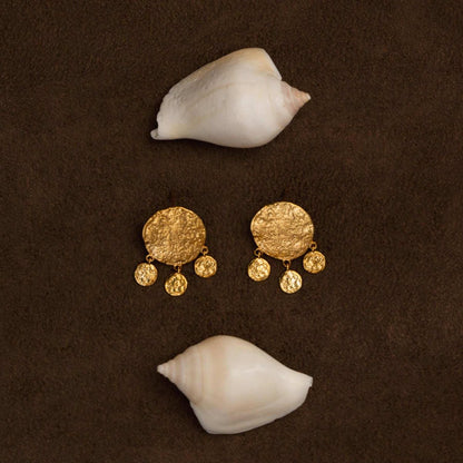 Molten coin shaker earrings