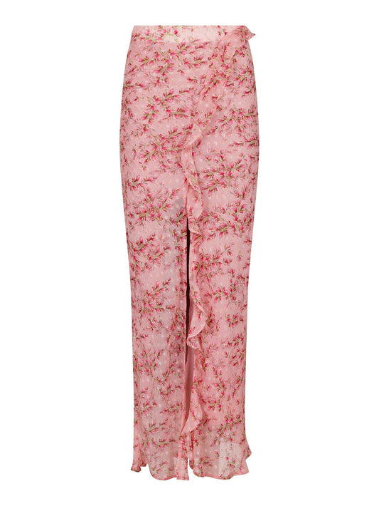 Vinza Dot Print Skirt - Rose