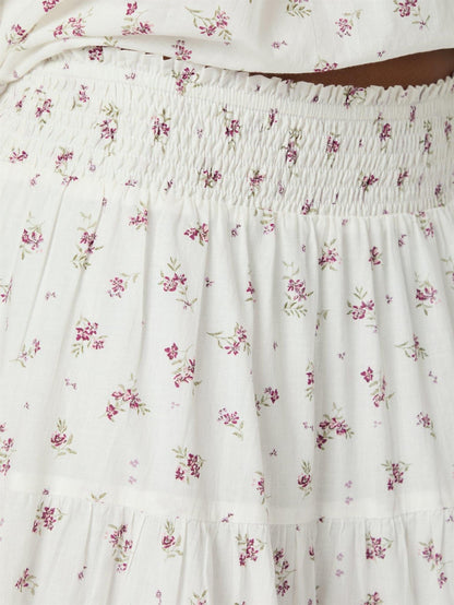 Asta Small Blossom Skirt - Creme