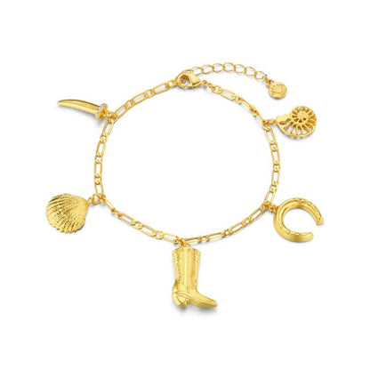 Eclectic western charm bracelet