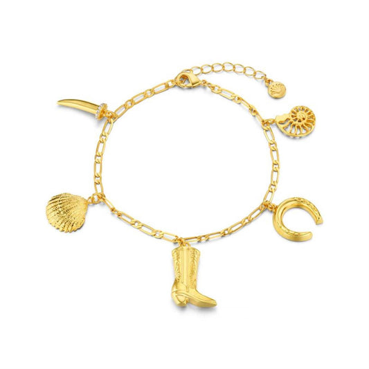 Eclectic western charm bracelet
