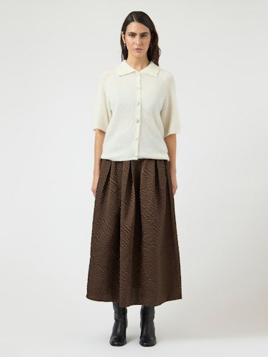 YASDURA 2/4 KNIT CARDIGAN - PRISTINE