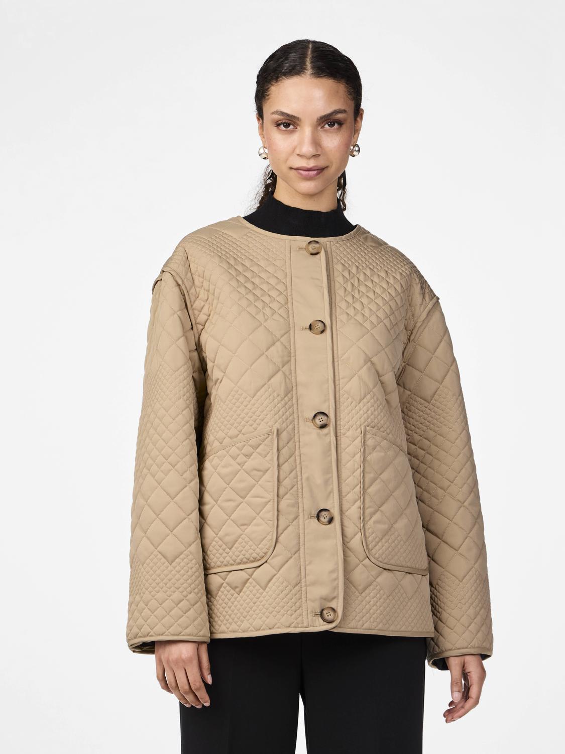 YASLAURIE LS PADDED JACKET S. NOOS - SAFARI