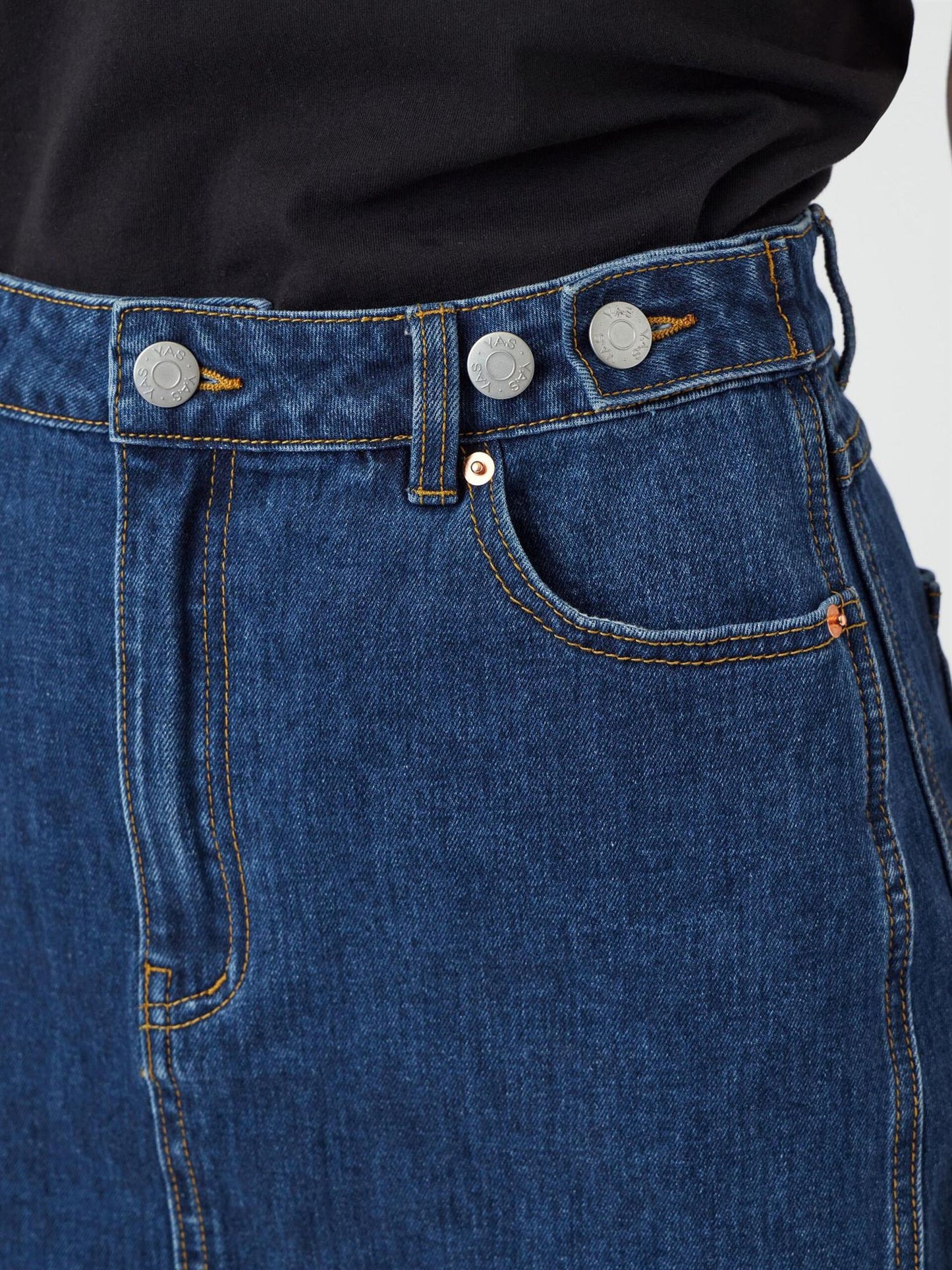 YASLIRA DENIM SKIRT - MEDIUM BLUE DENIM