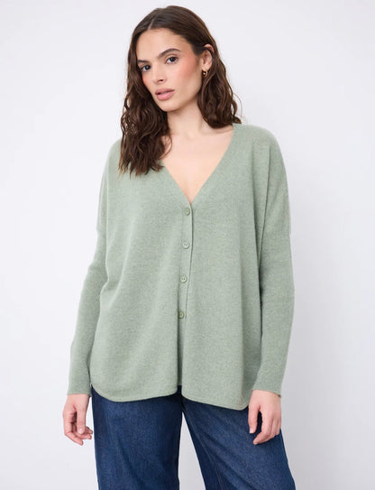 Alicia Cashmere Cardigan - Olive