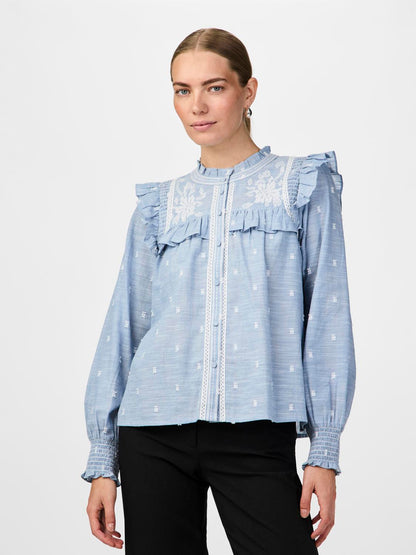 YASISABEL LS SHIRT - BLUE SHADOW