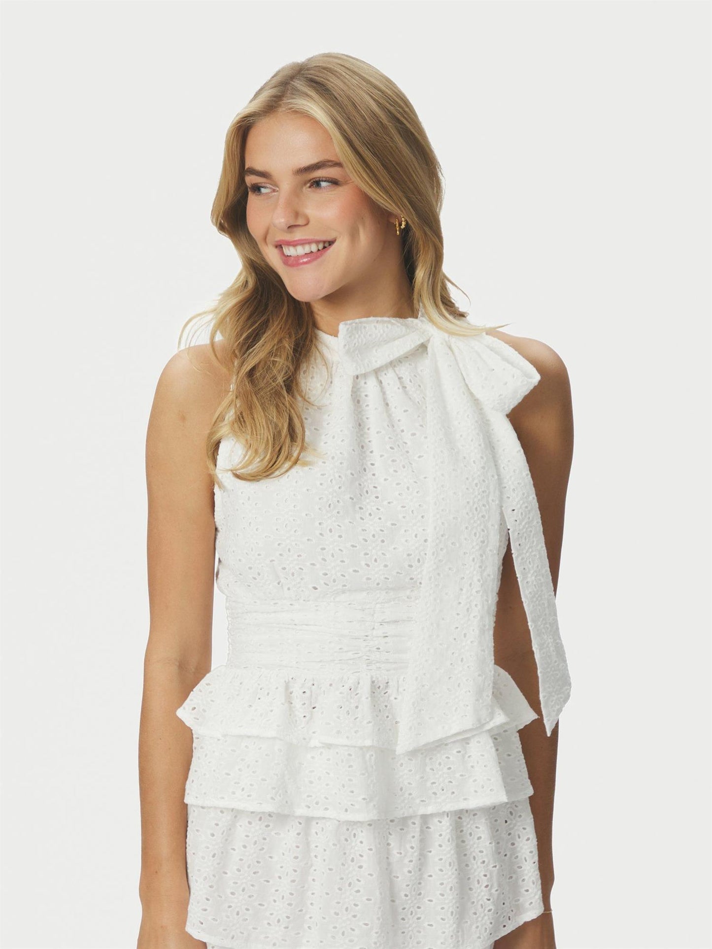 Ansol Emb Top - Off White