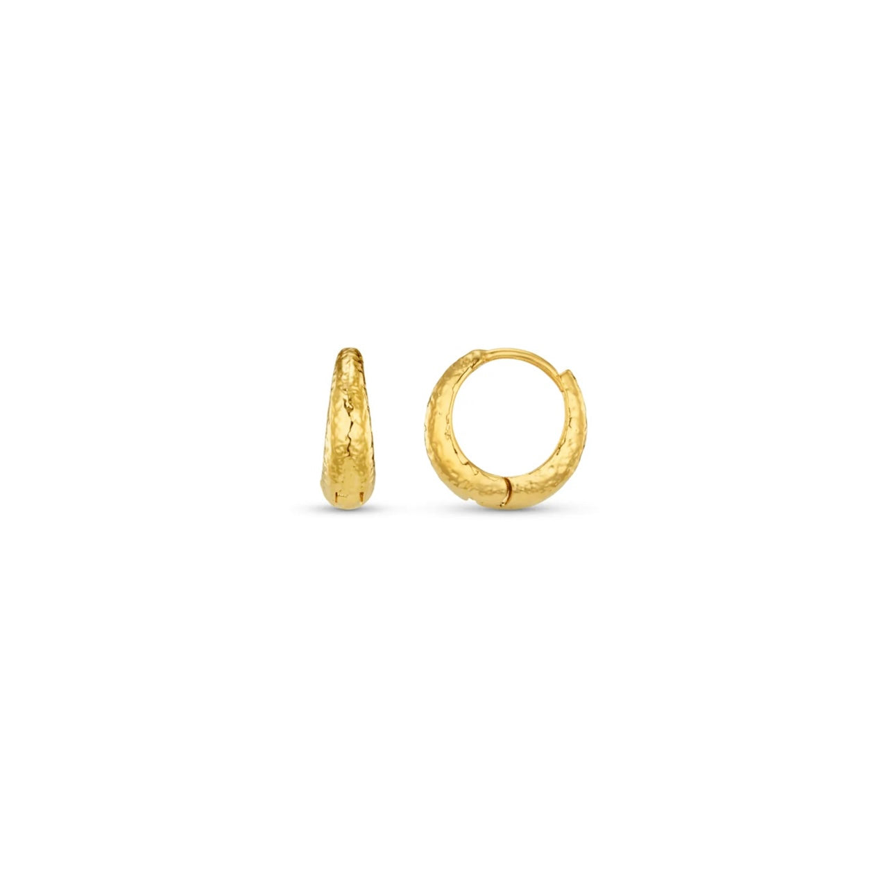 Molten Tapered Hoop Earrings