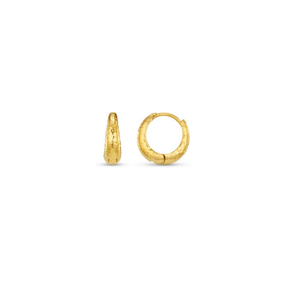 Molten Tapered Hoop Earrings