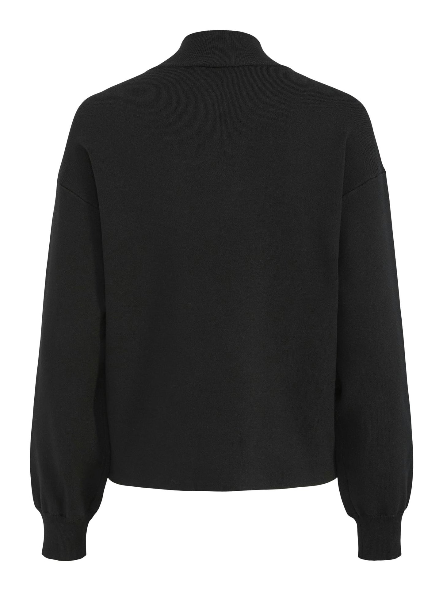 YASHAMA LS PEARL KNIT PULLOVER - BLACK